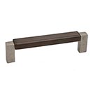 Hardware International [03-106-PE] Solid Bronze Cabinet Pull Handle - Oversized - Angle Series - Platinum / Espresso Finish - 6" C/C - 6 1/2" L