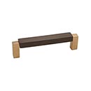 Hardware International [03-204-CE] Solid Bronze Cabinet Pull Handle - Standard Sized - Angle Series - Champagne / Espresso Finish - 4" C/C - 4 1/4" L