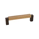 Hardware International [03-204-EC] Solid Bronze Cabinet Pull Handle - Standard Sized - Angle Series - Espresso / Champagne Finish - 4" C/C - 4 1/4" L