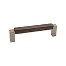 Hardware International [03-204-PE] Solid Bronze Cabinet Pull Handle - Standard Sized - Angle Series - Platinum / Espresso Finish - 4&quot; C/C - 4 1/4&quot; L