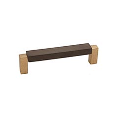 Hardware International [03-206-CE] Solid Bronze Cabinet Pull Handle - Oversized - Angle Series - Champagne / Espresso Finish - 6" C/C - 6 1/2" L