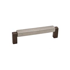 Hardware International [03-206-EP] Solid Bronze Cabinet Pull Handle - Oversized - Angle Series - Espresso / Platinum Finish - 6&quot; C/C - 6 1/2&quot; L