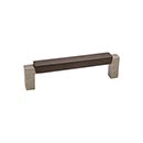 Hardware International [03-206-PE] Solid Bronze Cabinet Pull Handle - Oversized - Angle Series - Platinum / Espresso Finish - 6" C/C - 6 1/2" L