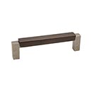 Hardware International [03-296-PE] Solid Bronze Cabinet Pull Handle - Standard Sized - Angle Series - Platinum / Espresso Finish - 96mm C/C - 4 1/8" L