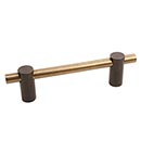 Hardware International [04-103-EC] Solid Bronze Cabinet Pull Handle - Standard Sized - Curve Series - Espresso / Champagne Finish - 3" C/C - 3 5/8" L