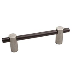 Hardware International [04-103-PE] Solid Bronze Cabinet Pull Handle - Standard Sized - Curve Series - Platinum / Espresso Finish - 3" C/C - 3 5/8" L
