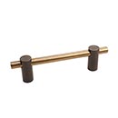 Hardware International [04-104-EC] Solid Bronze Cabinet Pull Handle - Standard Sized - Curve Series - Espresso / Champagne Finish - 4" C/C - 5" L