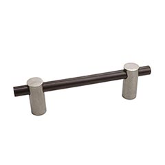 Hardware International [04-104-PE] Solid Bronze Cabinet Pull Handle - Standard Sized - Curve Series - Platinum / Espresso Finish - 4&quot; C/C - 5&quot; L