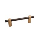 Hardware International [04-106-CE] Solid Bronze Cabinet Pull Handle - Oversized - Curve Series - Champagne / Espresso Finish - 6" C/C - 6 3/4" L