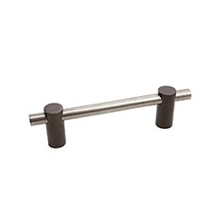 Hardware International [04-106-EP] Solid Bronze Cabinet Pull Handle - Oversized - Curve Series - Espresso / Platinum Finish - 6&quot; C/C - 6 3/4&quot; L