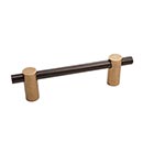 Hardware International [04-196-CE] Solid Bronze Cabinet Pull Handle - Standard Sized - Curve Series - Champagne / Espresso Finish - 96mm C/C - 4 3/4" L