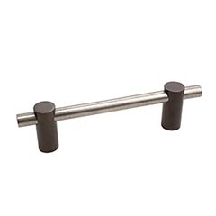 Hardware International [04-196-EP] Solid Bronze Cabinet Pull Handle - Standard Sized - Curve Series - Espresso / Platinum Finish - 96mm C/C - 4 3/4" L