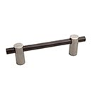 Hardware International [04-196-PE] Solid Bronze Cabinet Pull Handle - Standard Sized - Curve Series - Platinum / Espresso Finish - 96mm C/C - 4 3/4&quot; L