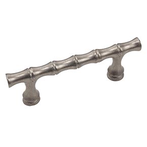 Hardware International [11-104-P] Solid Bronze Cabinet Pull Handle - Standard Sized - Natural Series - Platinum Finish - 4" C/C - 5 5/8" L