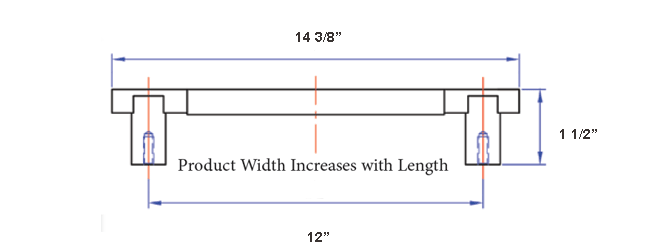 Edge Series 01-212 Appliance Pull Edge Series 01-212 Appliance Pull