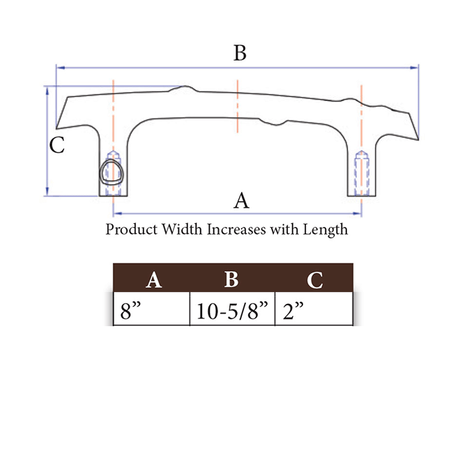 Natural Series 12-108 Appliance Pull