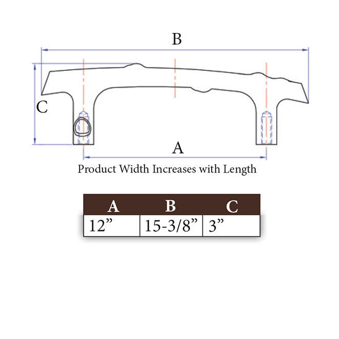 Natural Series 12-112 Appliance Pull