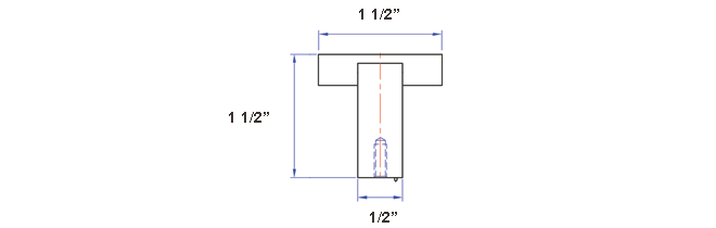 Edge Series 01-701 Knob