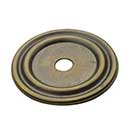 Horton Brasses [BP-14-A] Solid Brass Cabinet Knob Backplate - Classic - Antique Finish - 1 1/4" Dia.