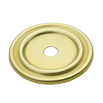 Horton Brasses [BP-14-B] Solid Brass Cabinet Knob Backplate - Classic - Polished Brass Unlacquered Finish - 1 1/4" Dia.