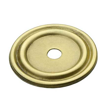 Horton Brasses [BP-14-LA] Solid Brass Cabinet Knob Backplate - Classic - Light Antique Finish - 1 1/4" Dia.