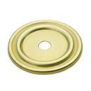Horton Brasses [BP-14-SB] Solid Brass Cabinet Knob Backplate - Classic - Satin Brass Unlacquered Finish - 1 1/4" Dia.