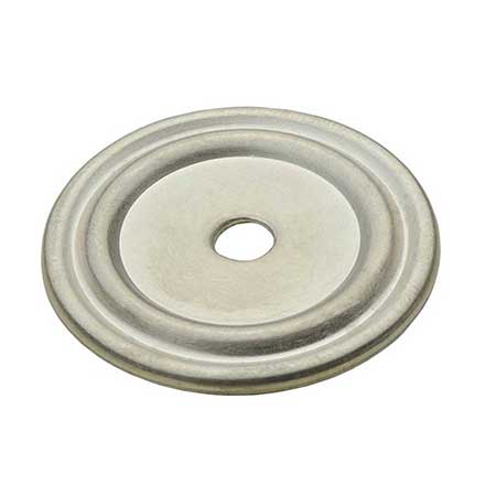 Horton Brasses [BP-14-SN] Solid Brass Cabinet Knob Backplate - Classic - Satin Nickel Finish - 1 1/4" Dia.