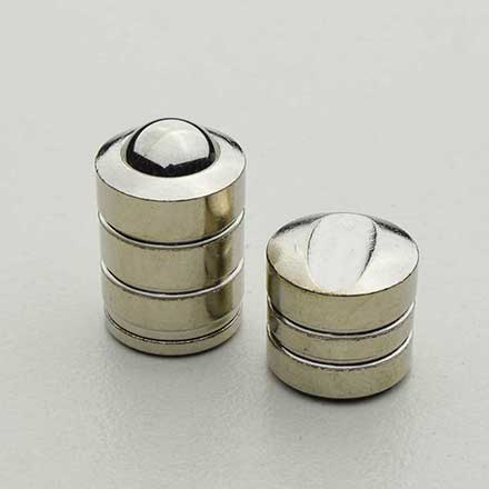 Horton Brasses [BC-275-N] Solid Brass Cabinet Door Ball Catch - Mortise - Polished Nickel Finish - 7/16″ Dia.