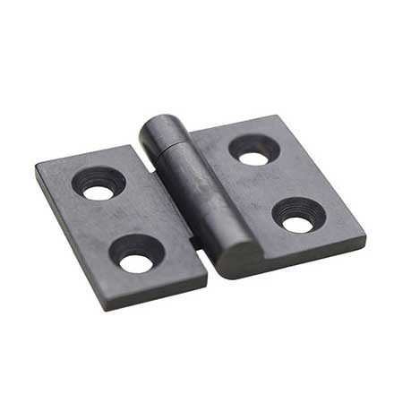 Horton Brasses [PB-405-DA] Solid Brass Box &amp; Clock Cabinet Door Butt Hinge - Square Corner - Oil Rubbed Bronze Finish - Pair - 1" H x 1 1/4" W
