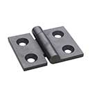 Horton Brasses [PB-405-DA] Solid Brass Box & Clock Cabinet Door Butt Hinge - Square Corner - Oil Rubbed Bronze Finish - Pair - 1" H x 1 1/4" W