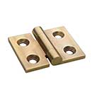 Horton Brasses [PB-405-LA] Solid Brass Box & Clock Cabinet Door Butt Hinge - Square Corner - Light Antique Finish - Pair - 1" H x 1 1/4" W