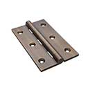 Horton Brasses [PB-409-A] Solid Brass Cabinet Door Butt Hinge - Square Corner - Antique Finish - Pair - 2 1/2&quot; H x 1 1/2&quot; W