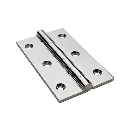 Horton Brasses [PB-409-PN] Solid Brass Cabinet Door Butt Hinge - Square Corner - Polished Nickel Finish - Pair - 2 1/2&quot; H x 1 1/2&quot; W