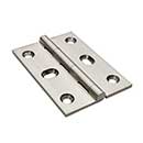 Horton Brasses [PB-410-SN] Solid Brass Cabinet Door Butt Hinge - Square Corner - Adjustable - Satin Nickel Finish - Pair - 2 1/2&quot; H x 1 3/4&quot; W