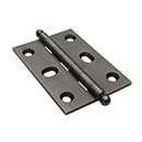 Horton Brasses [PB-410B-DA] Solid Brass Cabinet Door Butt Hinge - Ball Tip - Square Corner - Adjustable - Oil Rubbed Bronze Finish - Pair - 2 1/2&quot; H x 1 3/4&quot; W