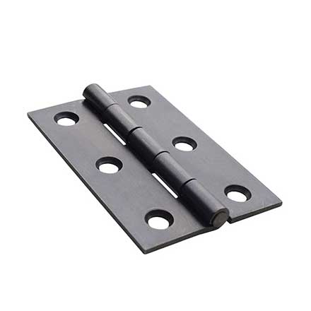 Horton Brasses [DH-2-DA] Solid Brass Cabinet Door Butt Hinge - Rolled Barrel - Square Corner - Oil Rubbed Bronze Finish - Pair - 2 1/2&quot; H x 1 5/8&quot; W