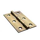 Horton Brasses [DH-2-LA] Solid Brass Cabinet Door Butt Hinge - Rolled Barrel - Square Corner - Light Antique Finish - Pair - 2 1/2&quot; H x 1 5/8&quot; W