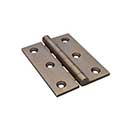 Horton Brasses [PB-407-A] Solid Brass Cabinet Door Butt Hinge - Square Corner - Antique Finish - Pair - 2&quot; H x 1 1/2&quot; W