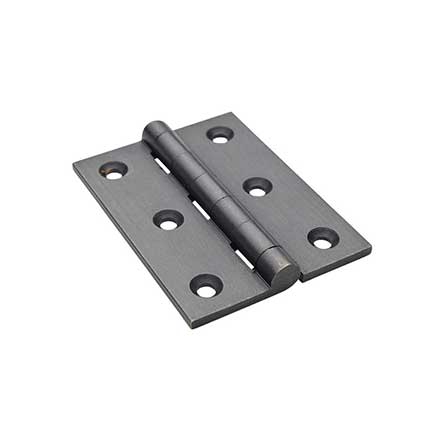 Horton Brasses [PB-407-DA] Solid Brass Cabinet Door Butt Hinge - Square Corner - Oil Rubbed Bronze Finish - Pair - 2&quot; H x 1 1/2&quot; W