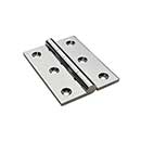 Horton Brasses [PB-407-PN] Solid Brass Cabinet Door Butt Hinge - Square Corner - Polished Nickel Finish - Pair - 2&quot; H x 1 1/2&quot; W
