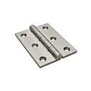 Horton Brasses [PB-407-SN] Solid Brass Cabinet Door Butt Hinge - Square Corner - Satin Nickel Finish - Pair - 2&quot; H x 1 1/2&quot; W
