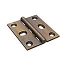 Horton Brasses [PB-408-A] Solid Brass Cabinet Door Butt Hinge - Square Corner - Adjustable - Antique Finish - Pair - 2&quot; H x 1 3/4&quot; W