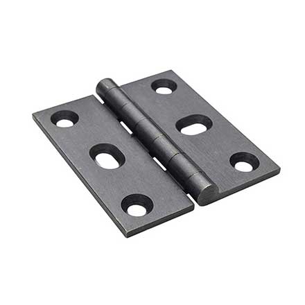 Horton Brasses [PB-408-DA] Solid Brass Cabinet Door Butt Hinge - Square Corner - Adjustable - Oil Rubbed Bronze Finish - Pair - 2&quot; H x 1 3/4&quot; W