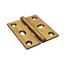 Horton Brasses [PB-408-LA] Solid Brass Cabinet Door Butt Hinge - Square Corner - Adjustable - Light Antique Finish - Pair - 2&quot; H x 1 3/4&quot; W