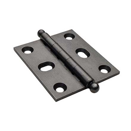 Horton Brasses [PB-408B-DA] Solid Brass Cabinet Door Butt Hinge - Ball Tip - Square Corner - Adjustable - Oil Rubbed Bronze Finish - Pair - 2&quot; H x 1 3/4&quot; W