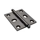 Horton Brasses [PB-408B-DA] Solid Brass Cabinet Door Butt Hinge - Ball Tip - Square Corner - Adjustable - Oil Rubbed Bronze Finish - Pair - 2&quot; H x 1 3/4&quot; W