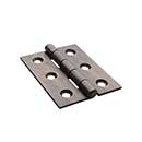 Horton Brasses [CP-11-A] Solid Brass Cabinet Door Butt Hinge - Rolled Barrel - Square Corner - Antique Finish - Pair - 2&quot; H x 1 9/16&quot; W