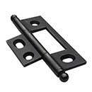 Horton Brasses [NM-3-DA] Solid Brass Cabinet Door Non-Mortised Hinge - Ball Tip - Square Corner - Adjustable - Oil Rubbed Bronze Finish - Pair - 2 1/2&quot; H x 1 1/2&quot; W