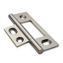 Horton Brasses [NM-7-SN] Solid Brass Cabinet Door Non-Mortised Hinge - Square Corner - Adjustable - Satin Nickel Finish - Pair - 2 1/2&quot; H x 1 1/2&quot; W