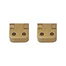 Horton Brasses [PB-403-LA] Solid Brass Box Radial Stop Hinge - 1/4" Radius Corner - Light Antique Finish - Pair - 5/8" H x 11/16" W